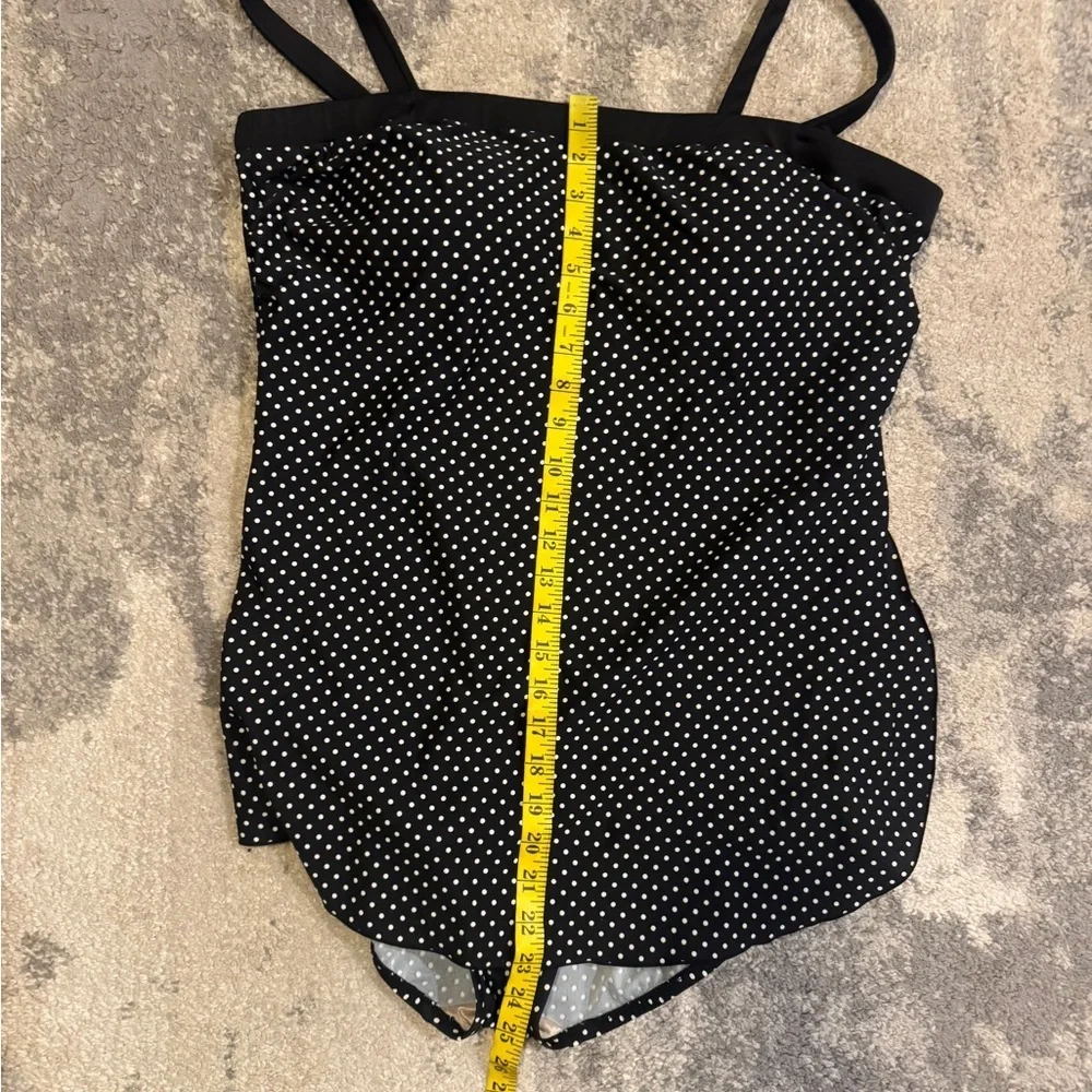 Maxine of Hollywood Black and White Polka Dot One Piece Swimsuit
